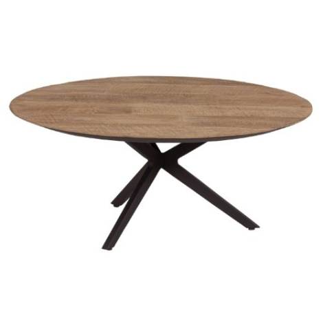 Salontafel rond van teakhout 90 cm.