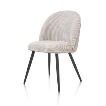 Eetkamerstoel Arielle crème aanzicht