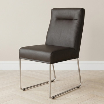 stoel rvs met lederlook