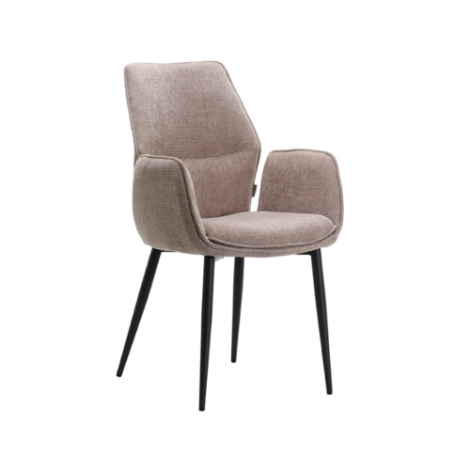 Eetkamerstoel Manon beige met armleuning