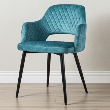 Eetkamerstoel turquoise.