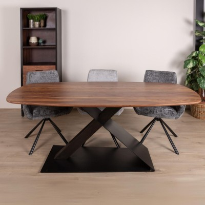 Industriële eettafel Deens ovaal 200 cm