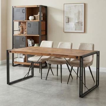 Eettafel industrieel 200 cm.