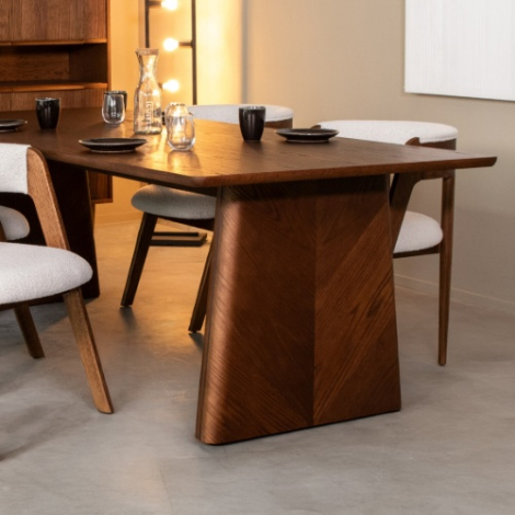 Rechthoekige eettafel Jasper eikenlook 210 cm walnoot