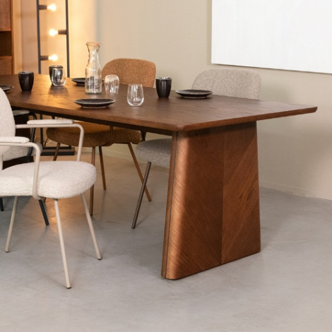 Rechthoekige eettafel Jasper eikenlook 240 cm walnoot