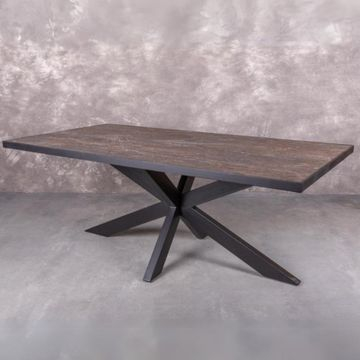Natuursteen eettafel langwerpig 200 cm.