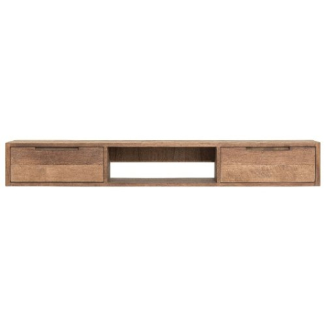 Hangend tv-meubel No.1 small Bliss teakhout 160 cm