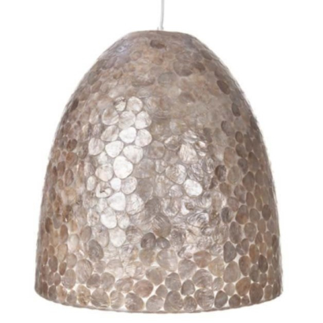 Schelpen lamp goud
