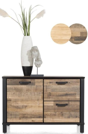 Dressoir Sardinië naturel met een deur en twee lades