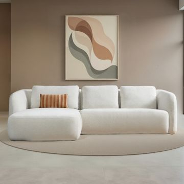 Hoekbank Cloud met chaise longue links. 