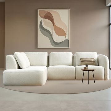 Hoekbank Cloud in de kleur wit. 