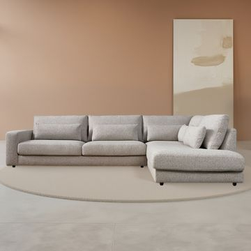 Hoekbank Como met ottoman rechts.
