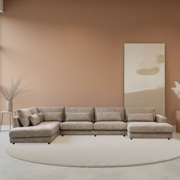 Hoekbank Como in u-opstelling. 