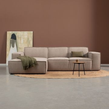 Hoekbank Play in de kleur taupe. 