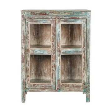 Kleine vitrinekast uit India 83 cm.