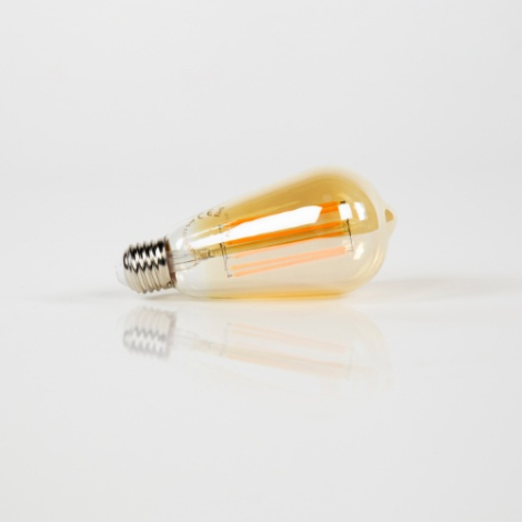 LED filamentlamp druppel E27 amber dimbaar - vooraanzicht