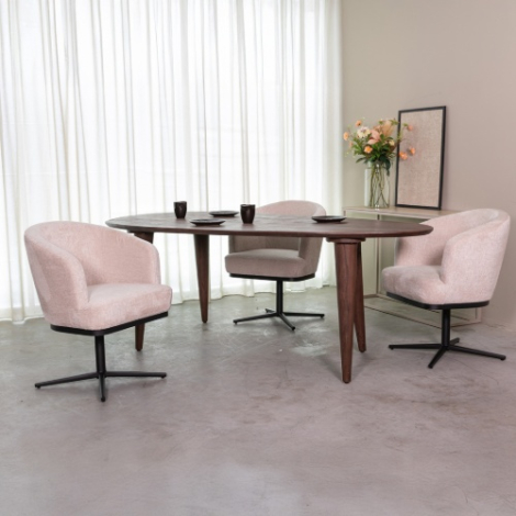 Organische eettafel Floor mangohout 200 cm donkerbruin
