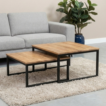 Salontafel set van twee mangohout.