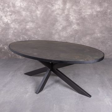 natuursteen eettafel ovaal 200 cm.