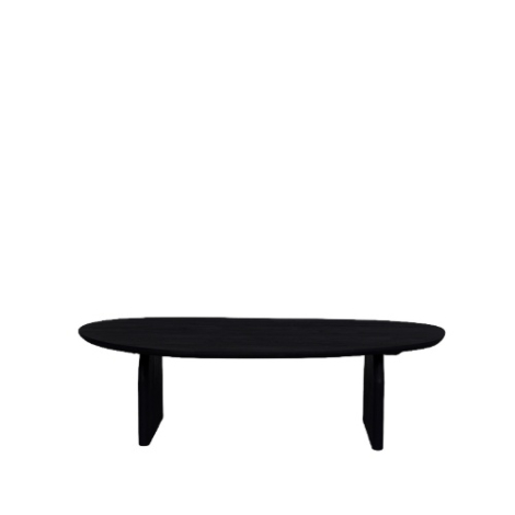 Organische salontafel Chris mangohout 135 cm zwart