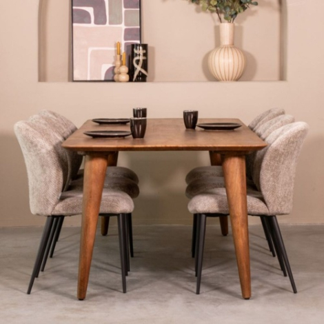 Rechthoekige eettafel Floor mangohout 190 cm naturel