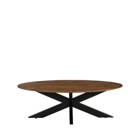 Ovale salontafel Jens mangohout 130 cm naturel