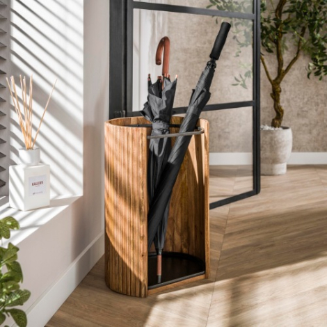 Paraplubak mangohout Kira naturel 33 cm - sfeerfoto