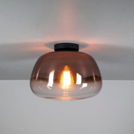 Plafondlamp van koperkleurig glas Ivo 36 cm - sfeerfoto