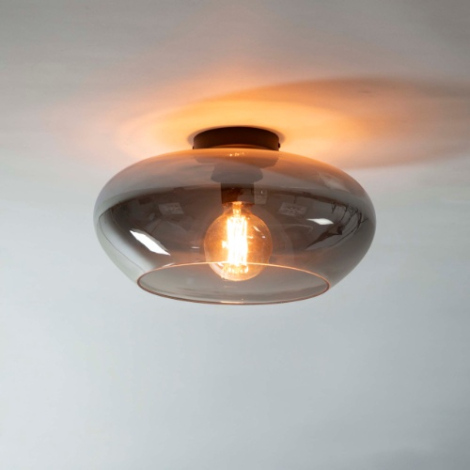Plafondlamp van smoke glas Kara grijs 40 cm - sfeerfoto