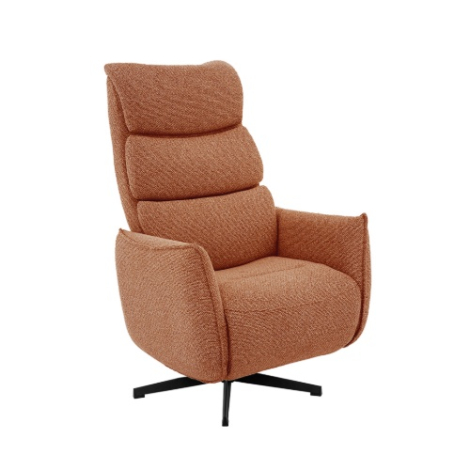 Elektrische relaxfauteuil Gabe cognac bouclé, 2 motoren