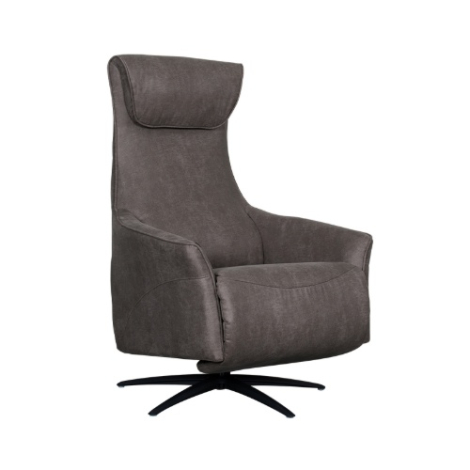Elektrische relaxfauteuil met massage Luc antraciet kunstleer
