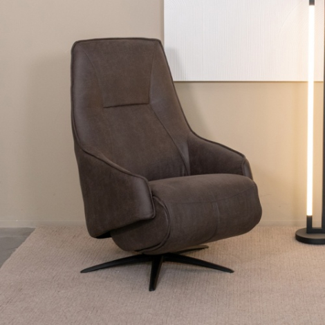 Elektrische relaxfauteuil Olle antraciet micro-suède
