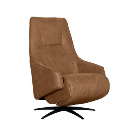 Elektrische relaxfauteuil Olle cognac micro-suède, 2 motoren