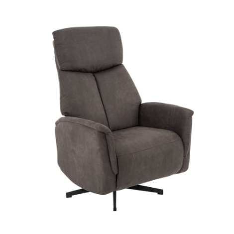 Verstelbare relaxfauteuil Hidde antraciet micro-suède