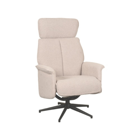 Verstelbare relaxfauteuil Veerle naturel bouclé