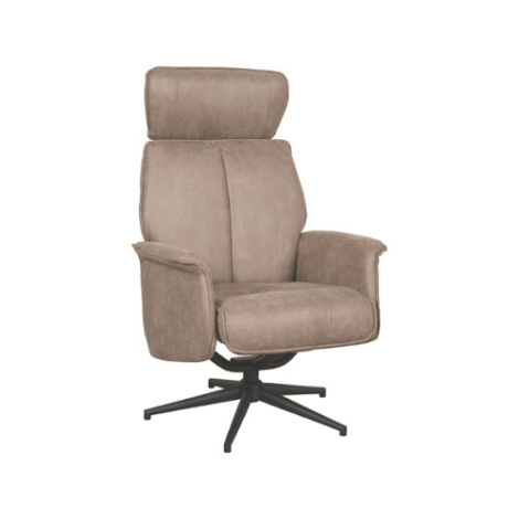 Verstelbare relaxfauteuil Veerle taupe micro-suède