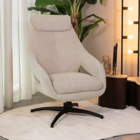 Relaxstoel met kantelfunctie Monique crème