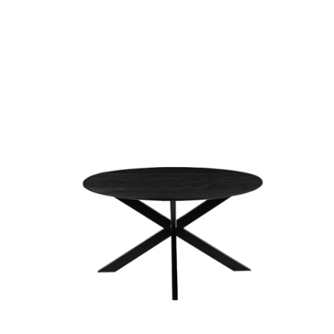 Ronde eettafel Ole mangohout 130 cm zwart