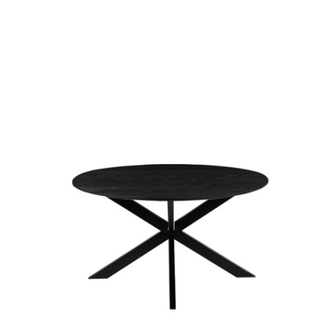 Ronde eettafel Ole mangohout 140 cm zwart