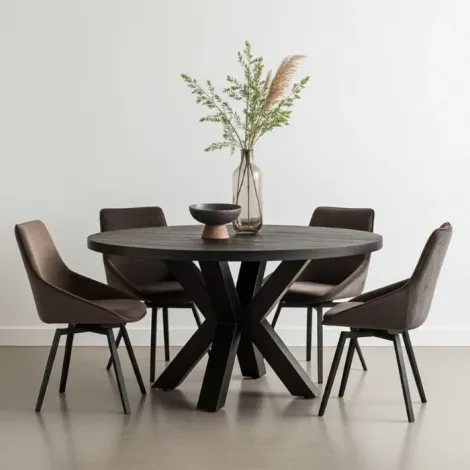 Eettafel ovaal 180 cm mangohout. 