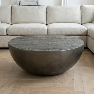 Salontafel industrieel grijs.