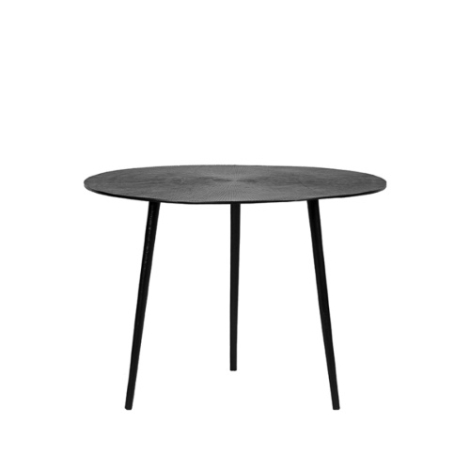 Ronde salontafel Nick gegoten metaal 60 cm zwart