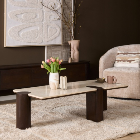 Salontafel Maeve marmer bruin thumbnail