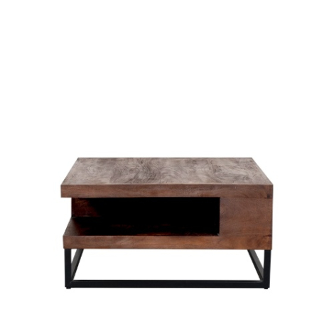 Vierkante salontafel Chantal mangohout 80x80 cm naturel