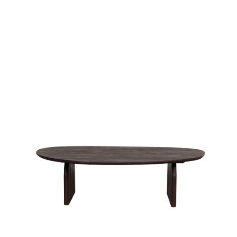 Organische salontafel Chris mangohout 135 cm donkerbruin