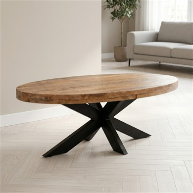 Salontafel ovaal mangohout