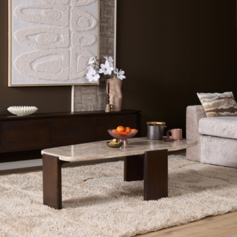 Salontafel Silva marmer bruin thumbnail