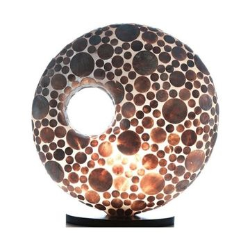 Schelpen lamp goudkleurig. 