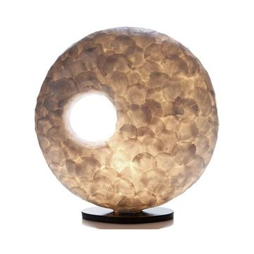 Schelpen tafellamp donut. 