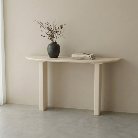 Sidetable Wouter mangohout 135 cm crème
